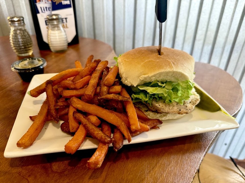 Chicken Sandwich with Sweet-Potato Fries