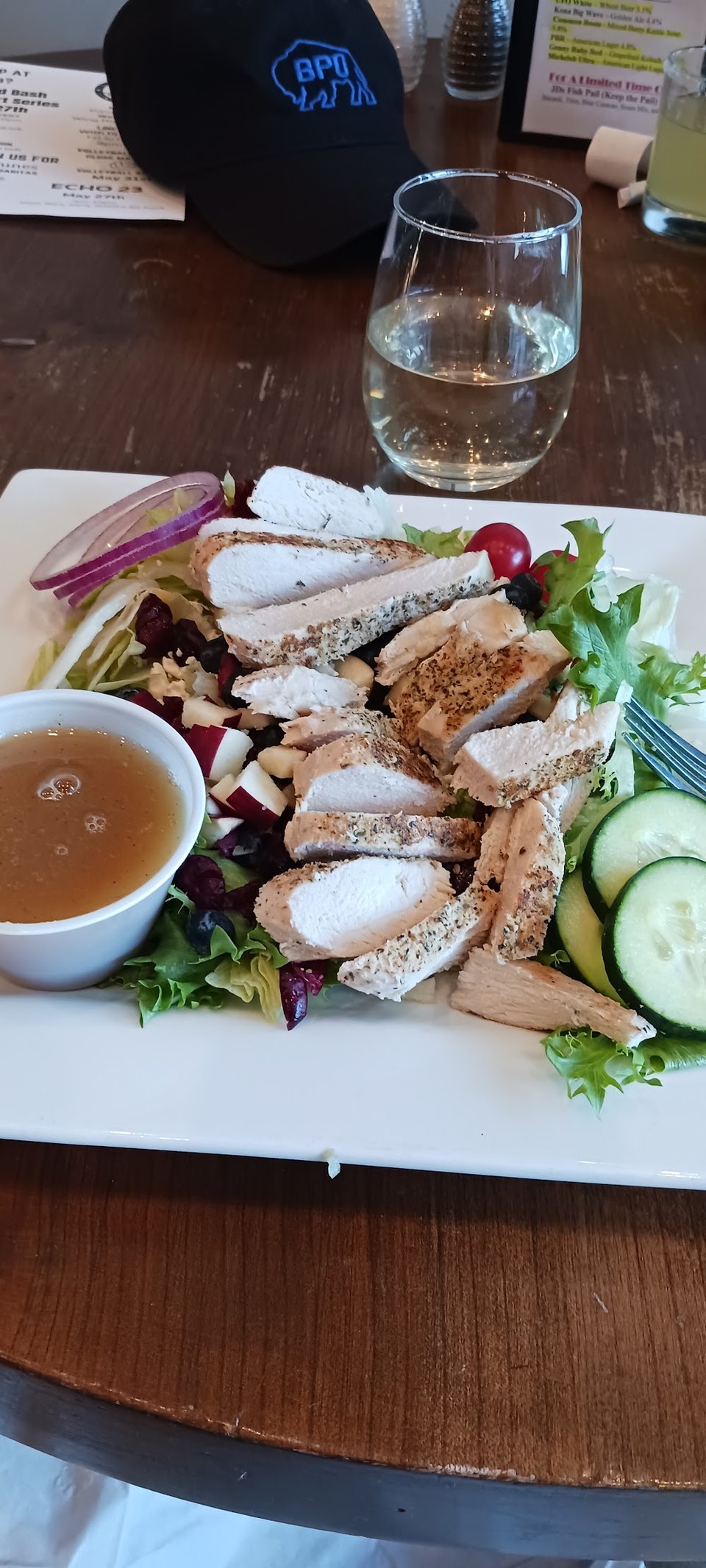 Berry Blue Salad with Added Grilled Chicken